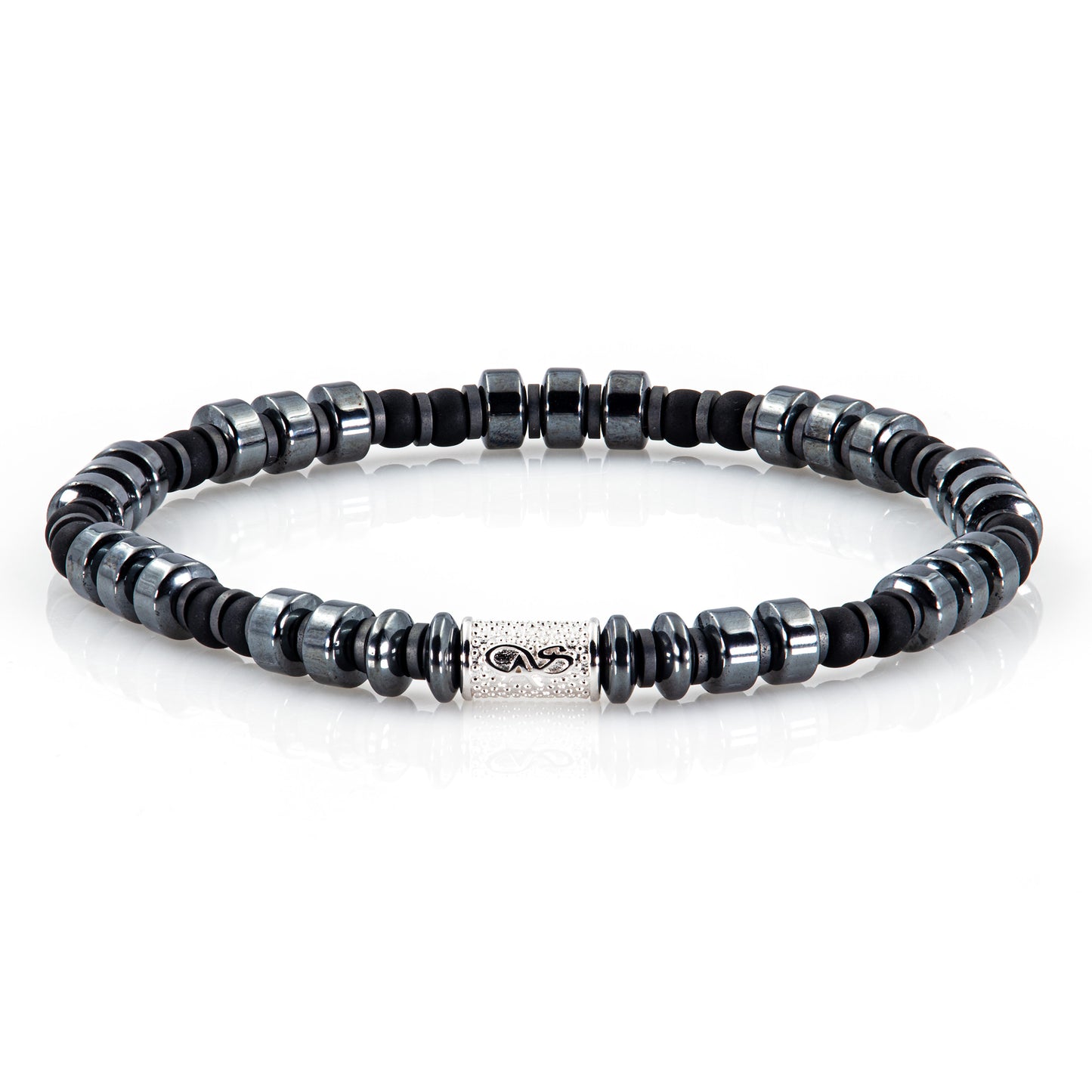 Black Hämatit Miyuki Perlen 925 Sterling Silber Rohdiniert 6mm