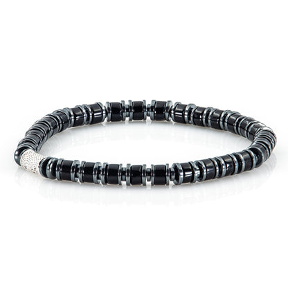 Black Obsidian Perlen 925 Sterling Silber Rohdiniert 6mm