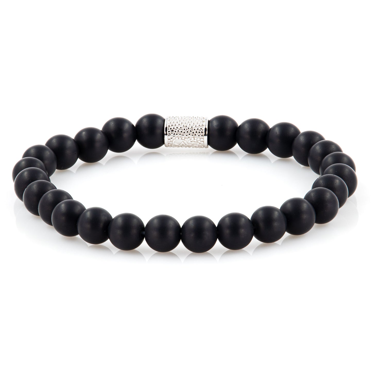 Onyx Matt Perlen 925 Sterling Silber Rohdiniert