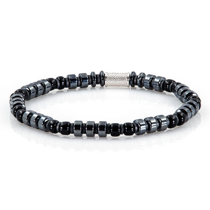 Black Hämatit Miyuki Perlen 925 Sterling Silber Rohdiniert 6mm
