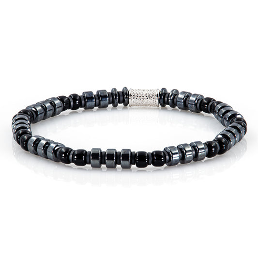 Black Hämatit Miyuki Perlen 925 Sterling Silber Rohdiniert 6mm