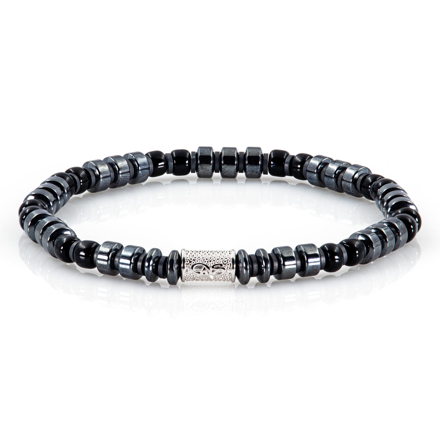 Black Hämatit Miyuki Perlen 925 Sterling Silber Rohdiniert 6mm