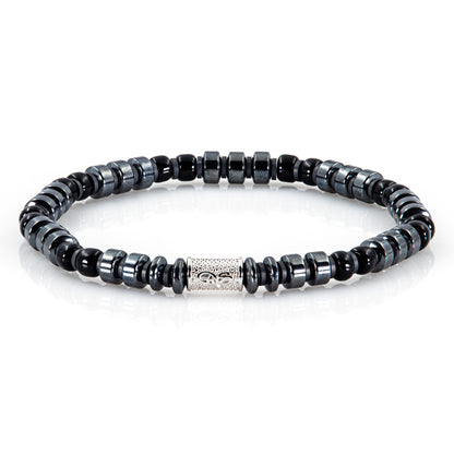 Black Hämatit Miyuki Perlen 925 Sterling Silber Rohdiniert 6mm