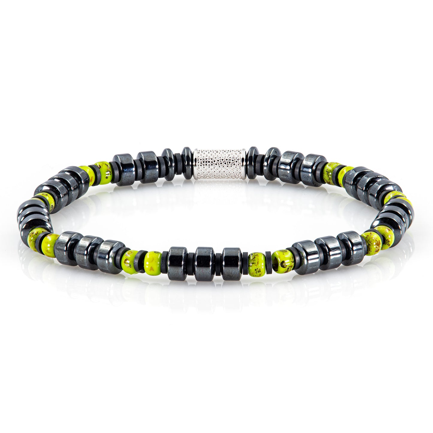 Black Hämatit Miyuki Perlen 925 Sterling Silber Rohdiniert 6mm