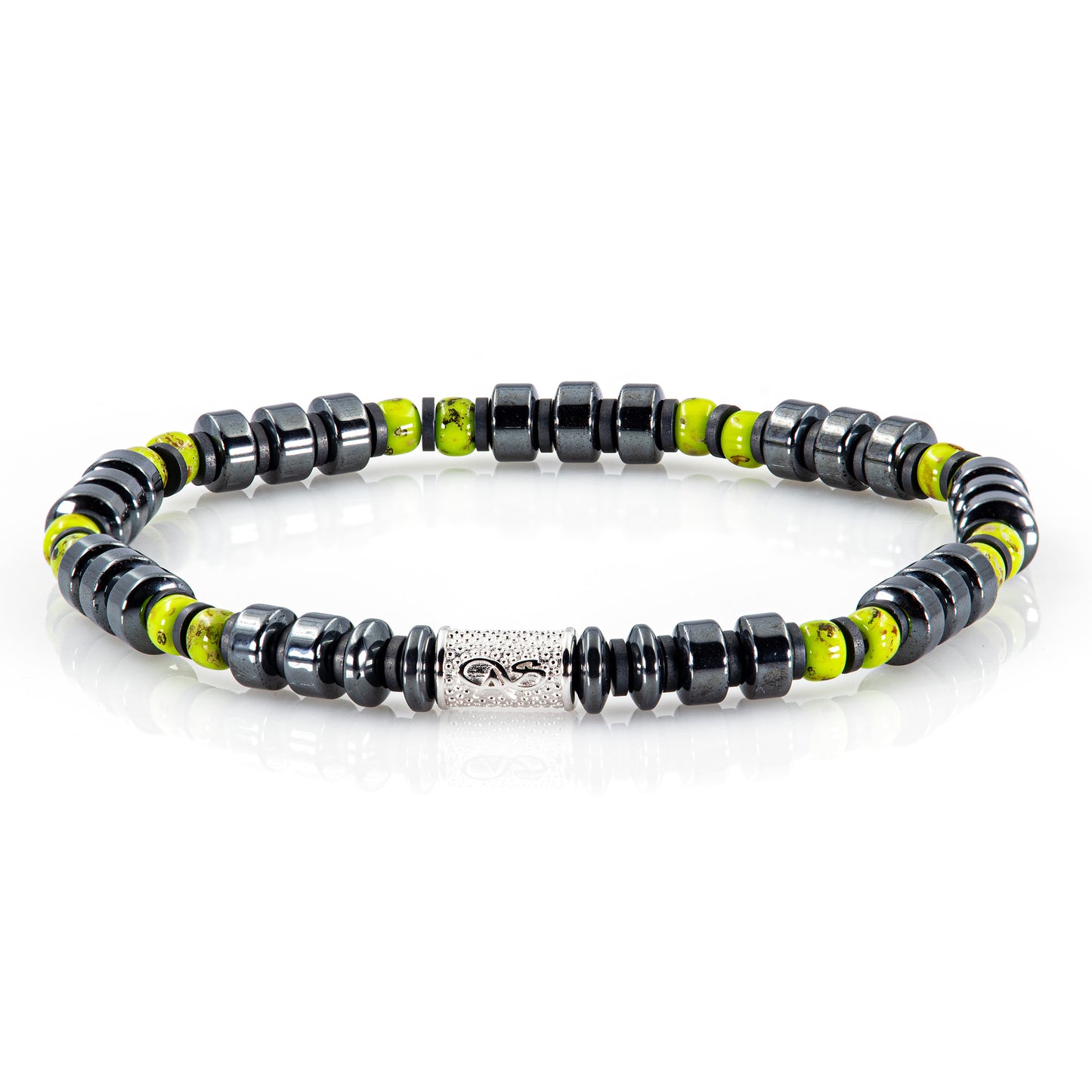 Black Hämatit Miyuki Perlen 925 Sterling Silber Rohdiniert 6mm