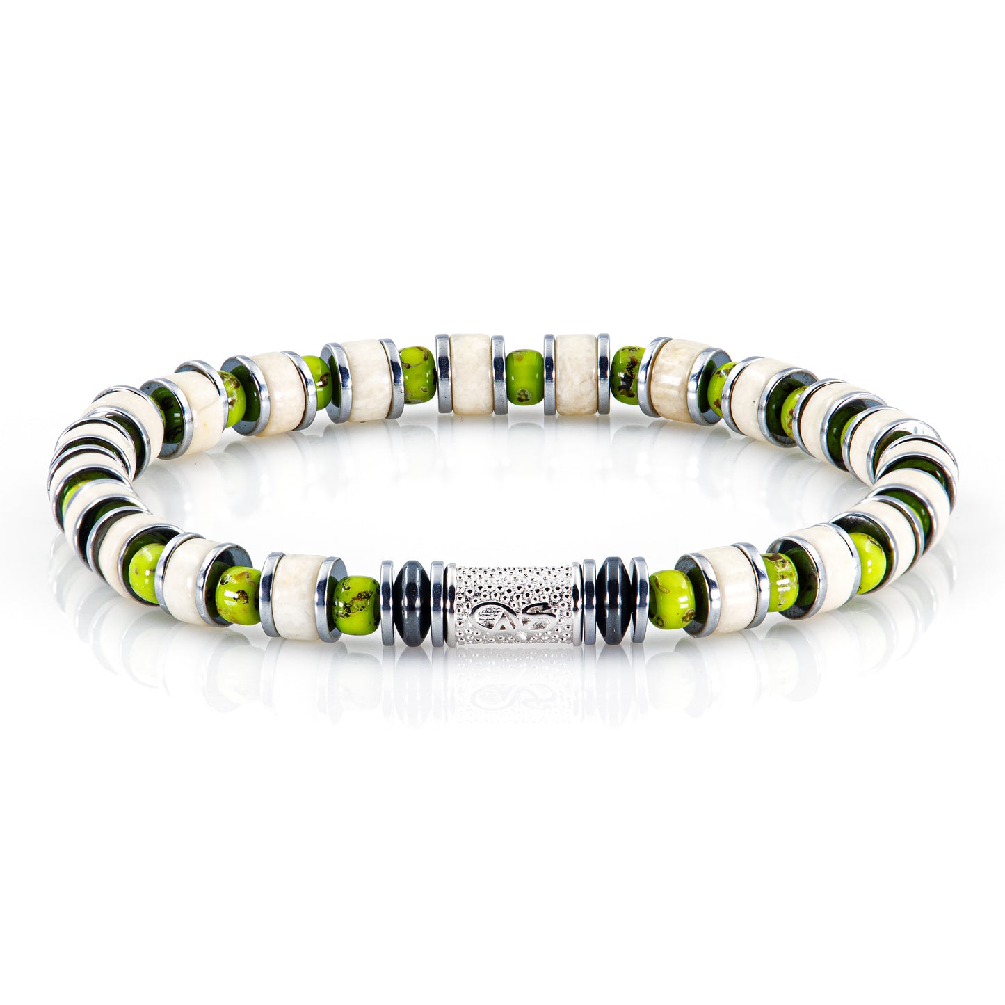 Riverstone Miyuki Perlen 925 Sterling Silber Rohdiniert 6mm