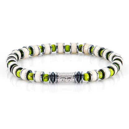Riverstone Miyuki Perlen 925 Sterling Silber Rohdiniert 6mm