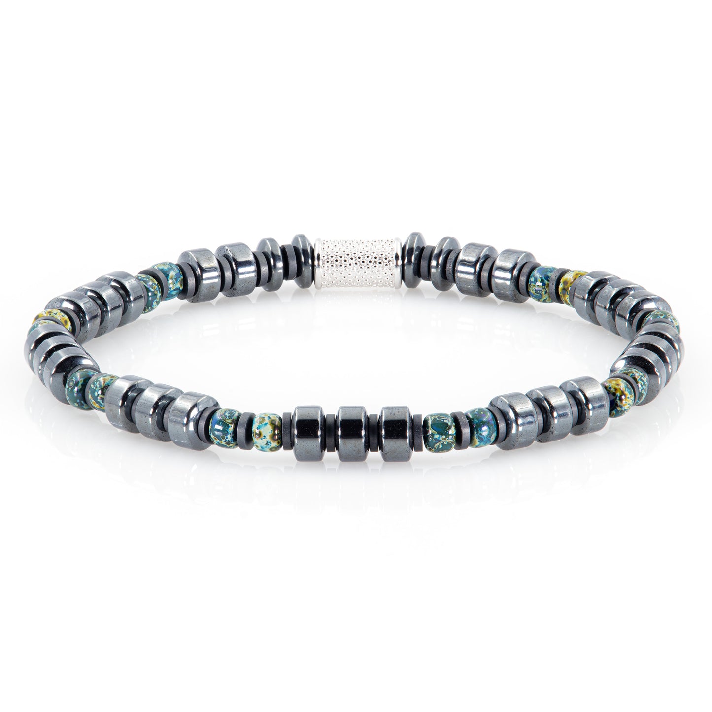 Black Hämatit Miyuki Perlen 925 Sterling Silber Rohdiniert 6mm