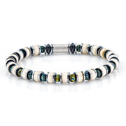Riverstone Miyuki Perlen 925 Sterling Silber Rohdiniert 6mm