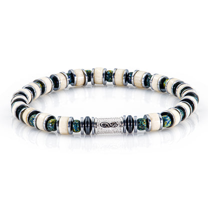 Riverstone Miyuki Perlen 925 Sterling Silber Rohdiniert 6mm