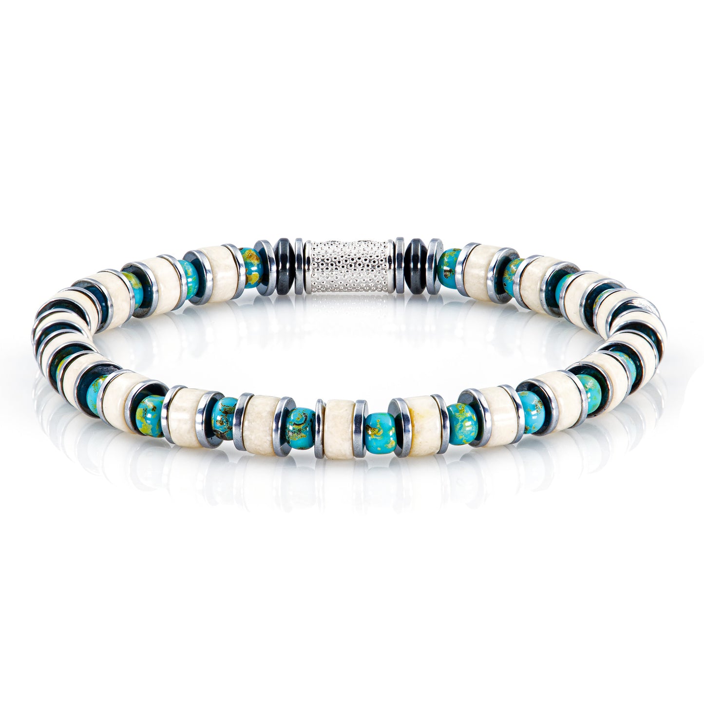 Riverstone Miyuki Perlen 925 Sterling Silber Rohdiniert 6mm