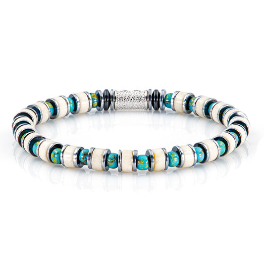 Riverstone Miyuki Perlen 925 Sterling Silber Rohdiniert 6mm