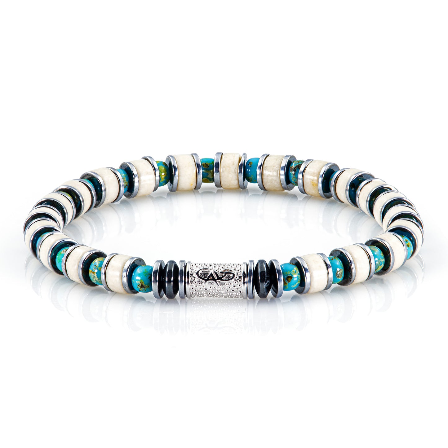 Riverstone Miyuki Perlen 925 Sterling Silber Rohdiniert 6mm