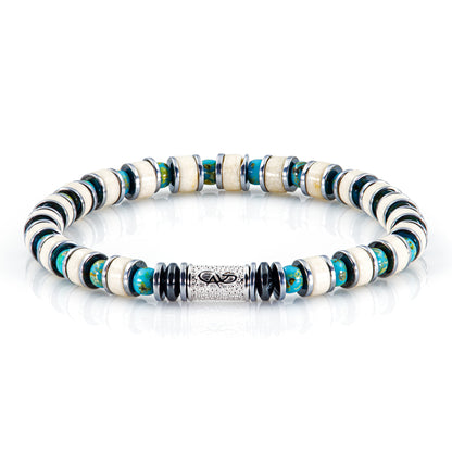 Riverstone Miyuki Perlen 925 Sterling Silber Rohdiniert 6mm