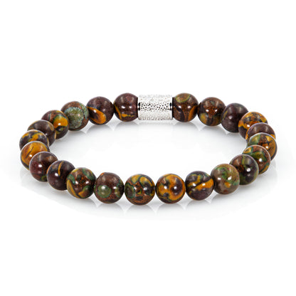 Regenbogen-Opal Perlen 925 Sterling Silber Rohdiniert