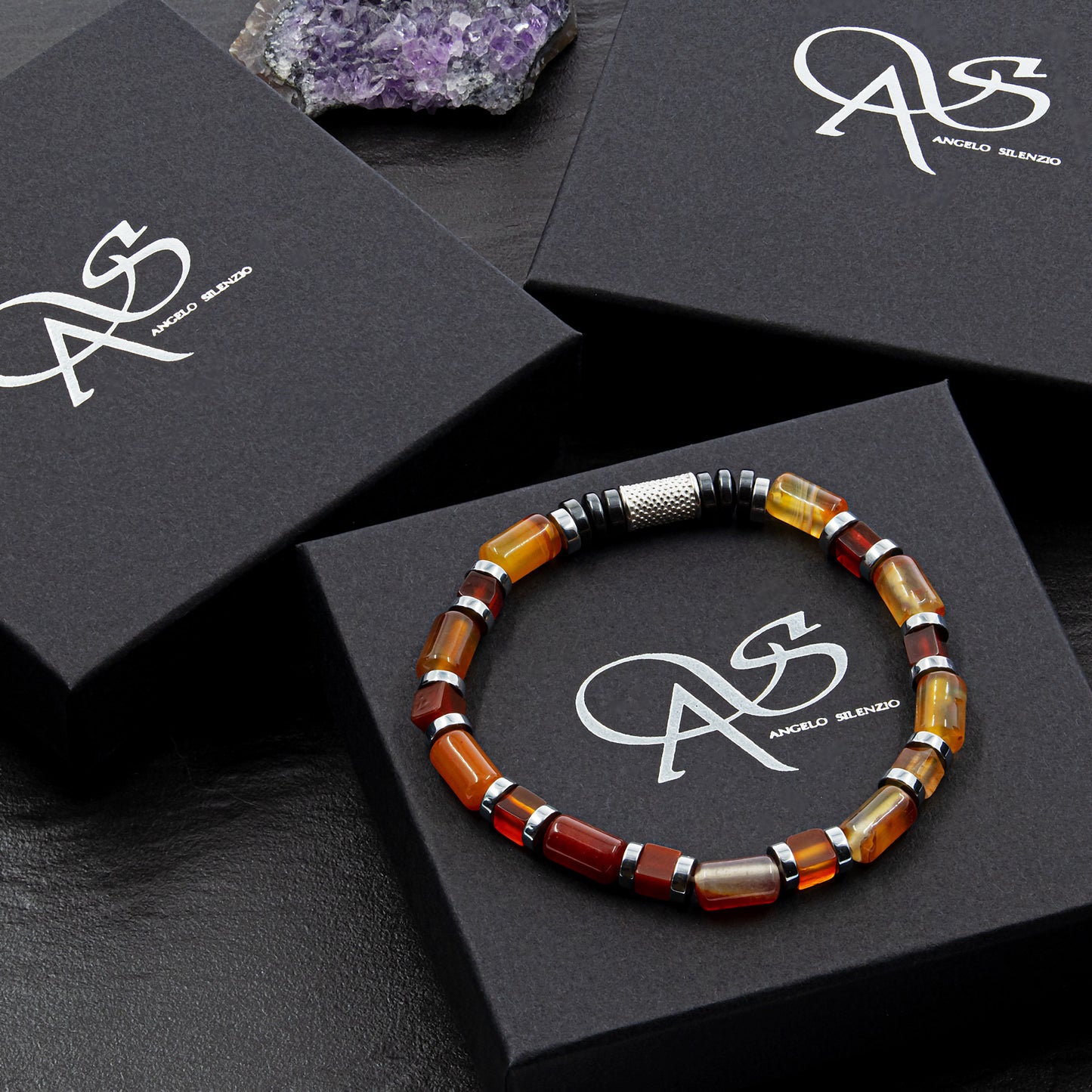 Red Agate Perlen 6mm Cube Silver 925 Sterling Silber