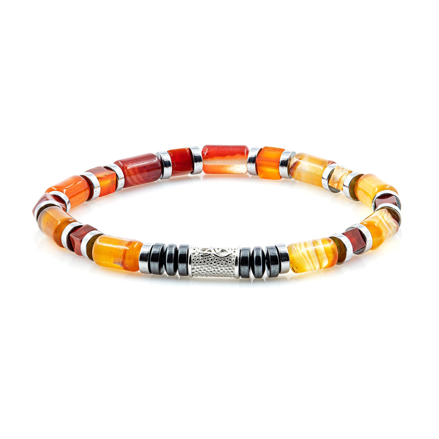 Red Agate Perlen 6mm Cube Silver 925 Sterling Silber