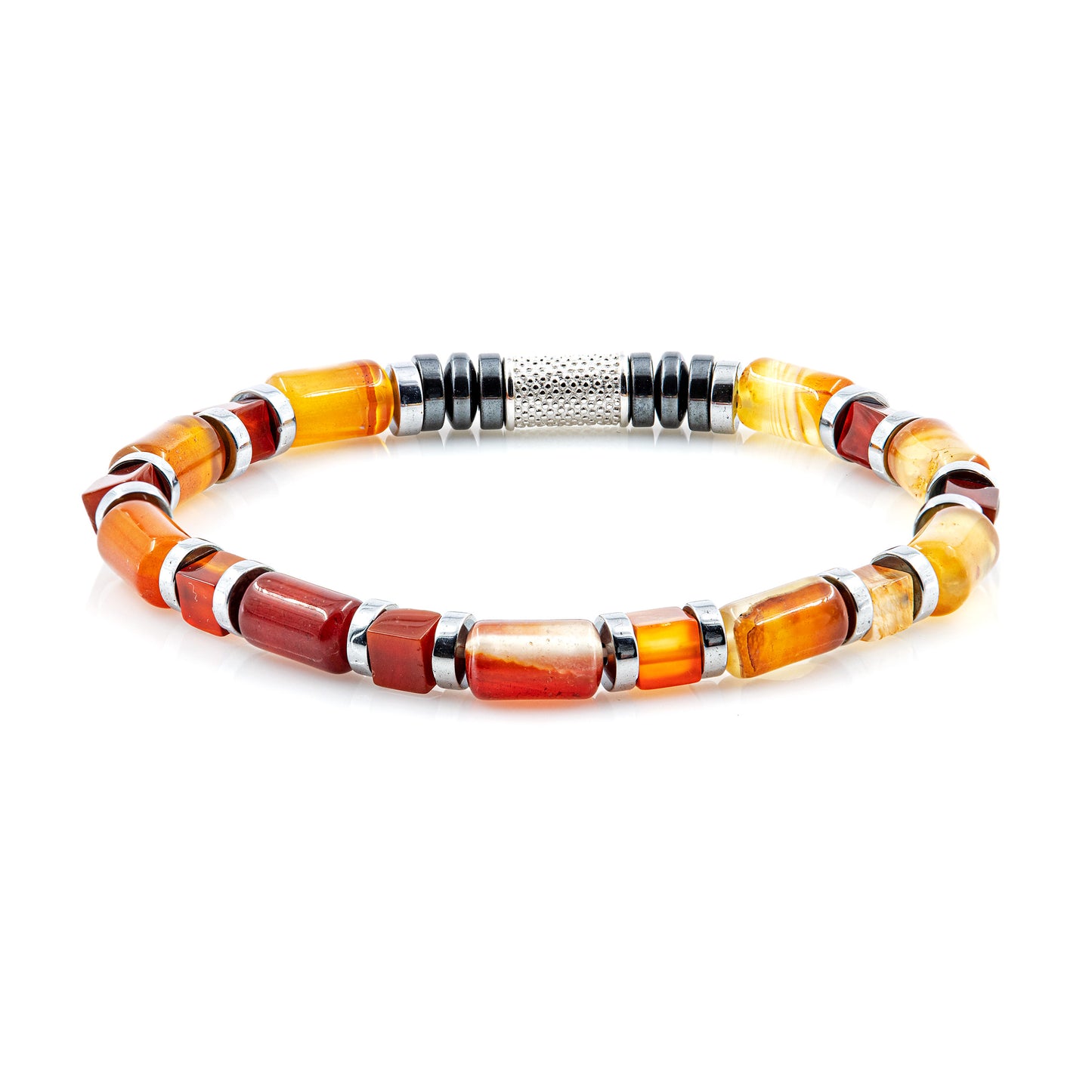 Red Agate Perlen 6mm Cube Silver 925 Sterling Silber