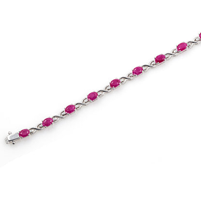 925 Sterling Silber Rubin Edelstein AAA Armband