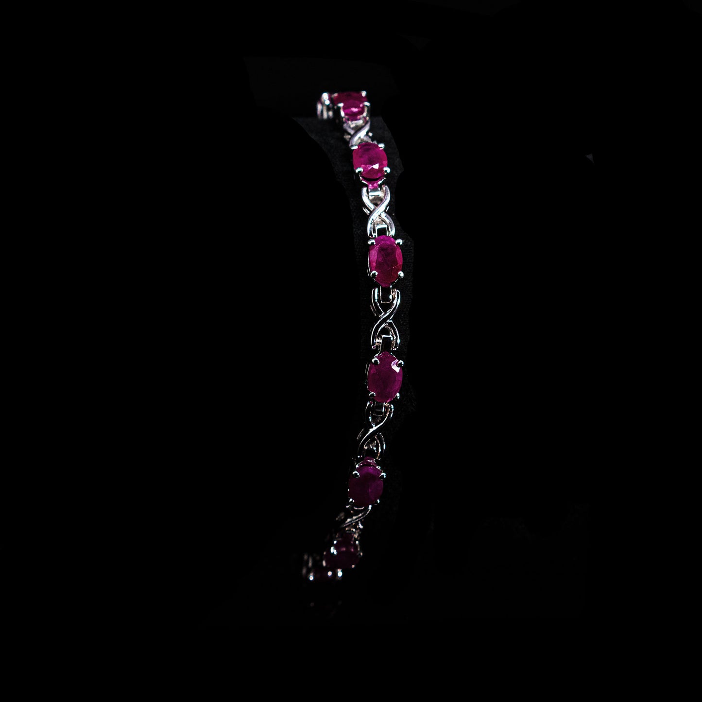 925 Sterling Silber Rubin Edelstein AAA Armband