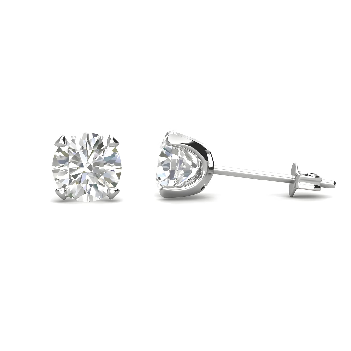 Ohrring 925 Sterling Silber Moissanit Diamant 1,0 Karat
