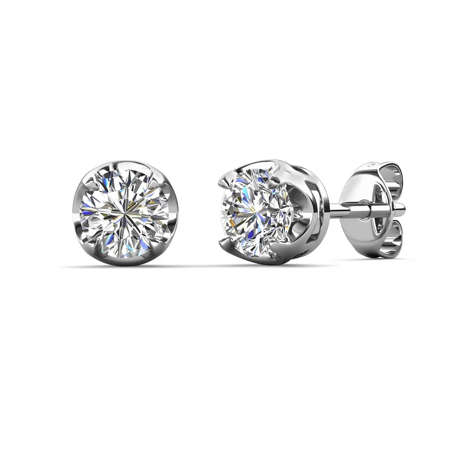 Ohrring 925 Sterling Silber Moissanit Diamant 0,25 Karat