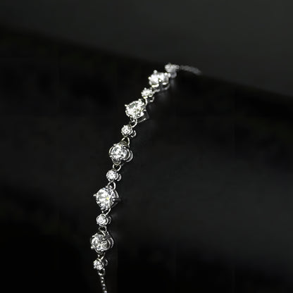 925 Sterling Silber Moissanit Diamant 5mm Armband