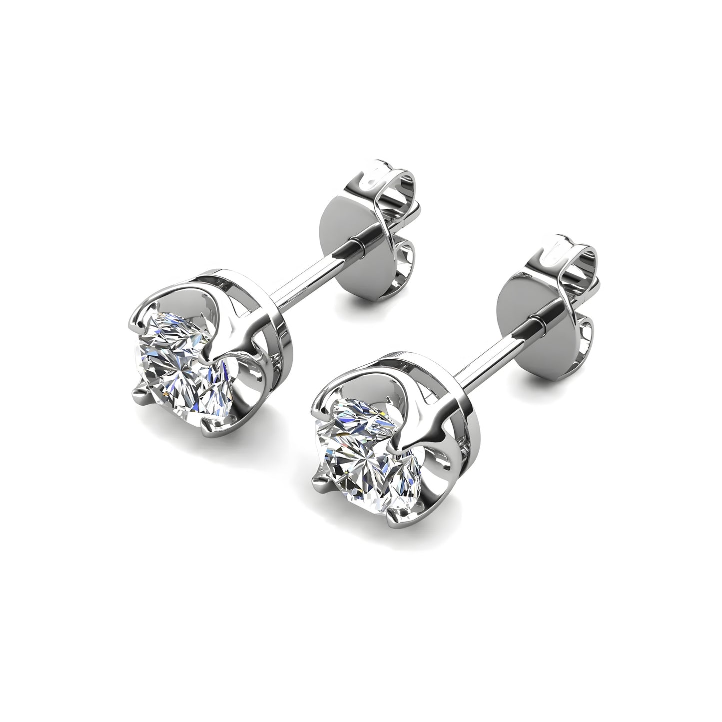 Ohrring 925 Sterling Silber Moissanit Diamant 0,25 Karat