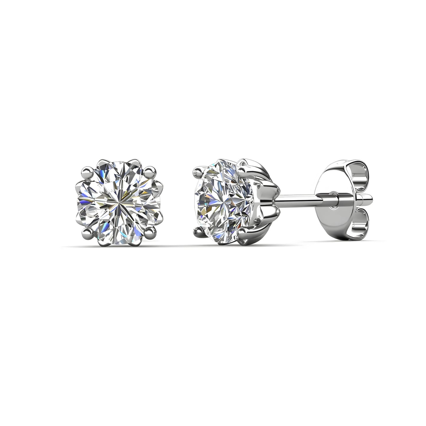 Ohrring 925 Sterling Silber Moissanit Diamant 0,25 Karat