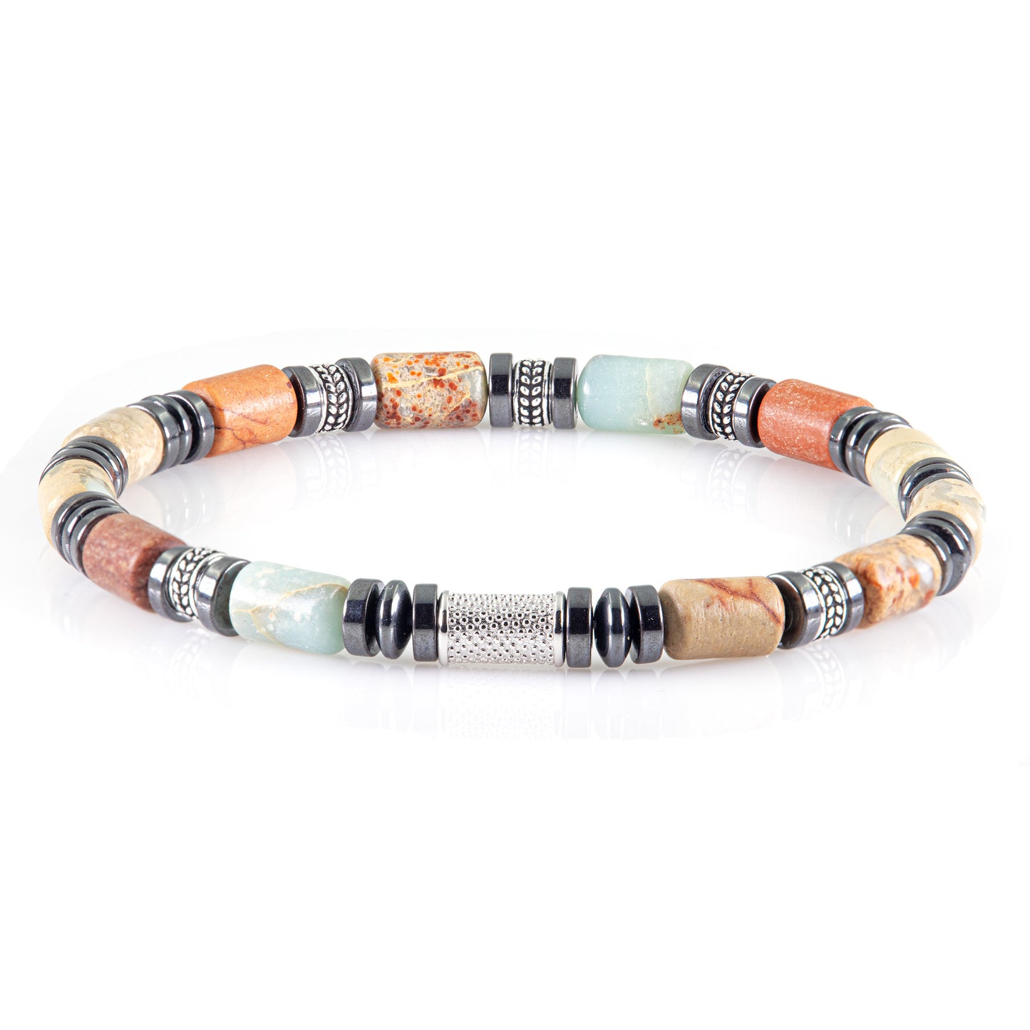 Shoushan Stone Perlen Silver Orzo 6mm 925 Sterling Silber