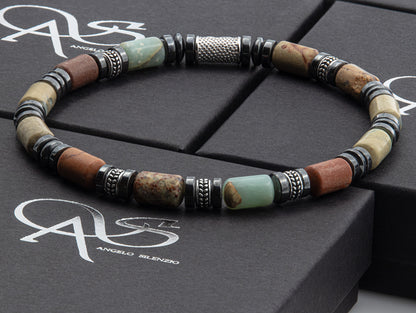 Shoushan Stone Perlen Silver Orzo 6mm 925 Sterling Silber