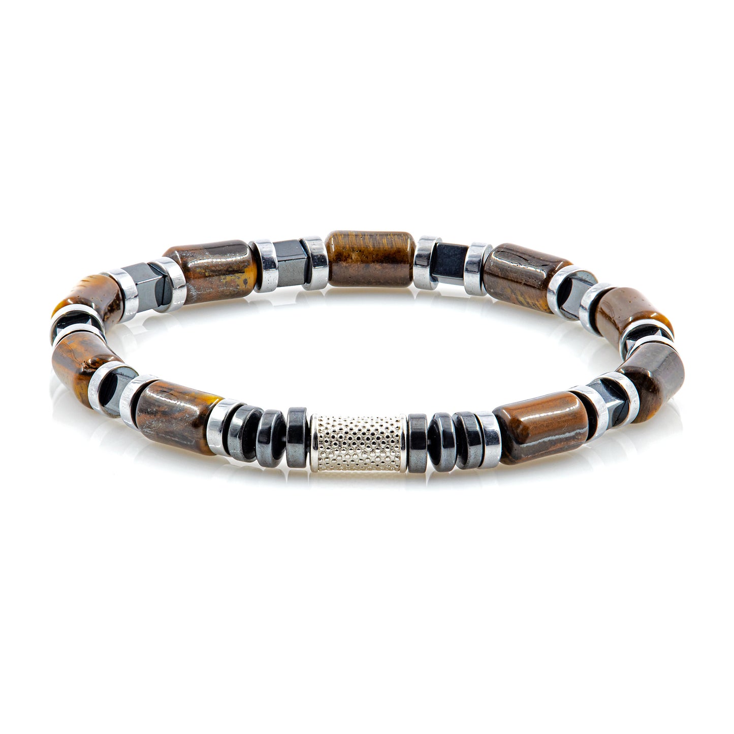 Tigerauge Perlen 6mm Cube Silver 925 Sterling Silber