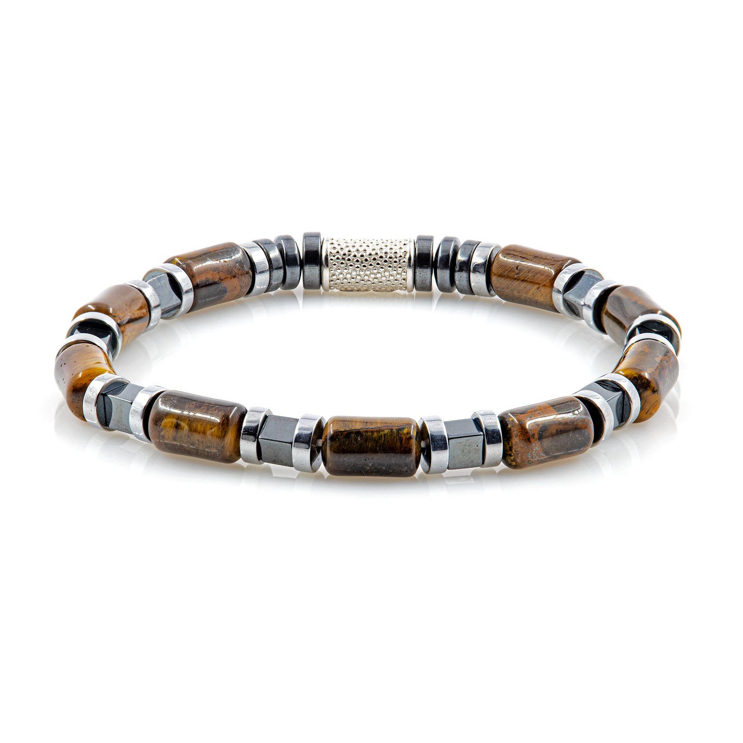 Tigerauge Perlen 6mm Cube Silver 925 Sterling Silber