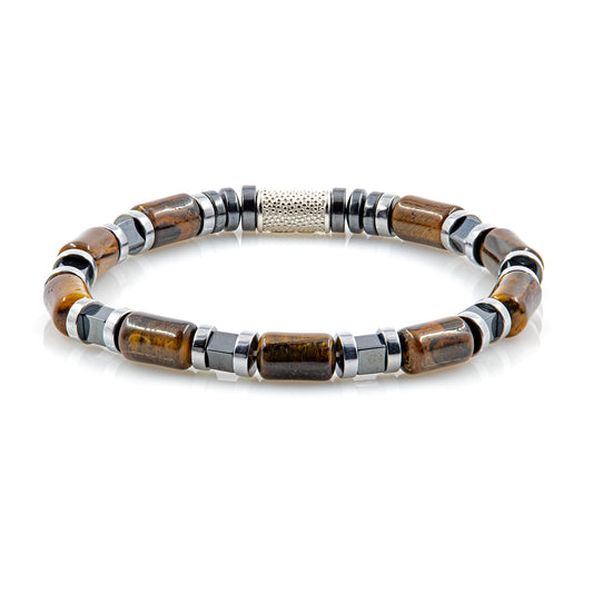 Tigerauge Perlen 6mm Cube Silver 925 Sterling Silber