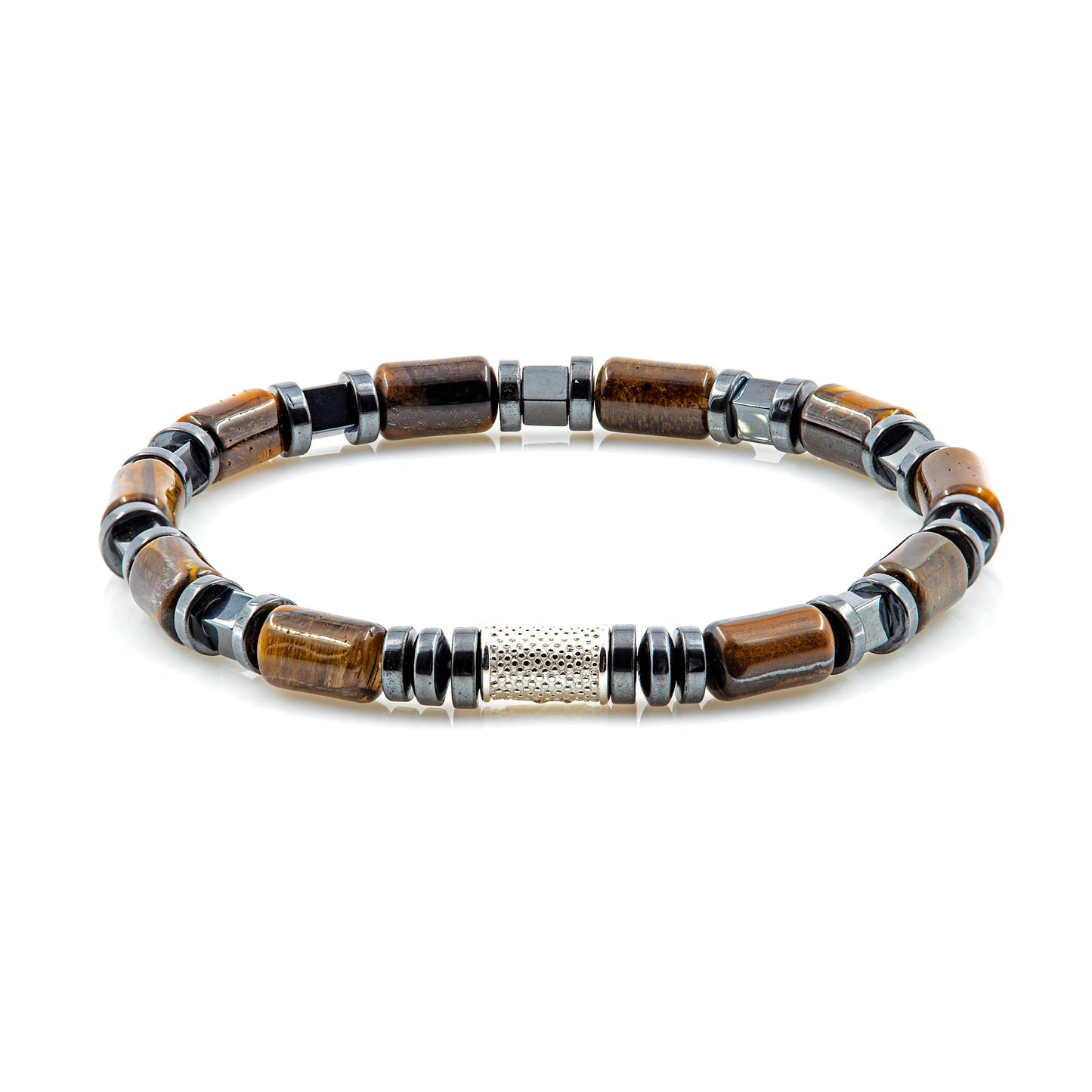 Tigerauge Perlen 6mm Cube Black 925 Sterling Silber