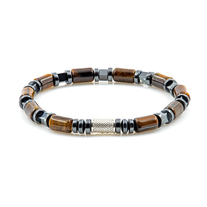 Tigerauge Perlen 6mm Cube Black 925 Sterling Silber