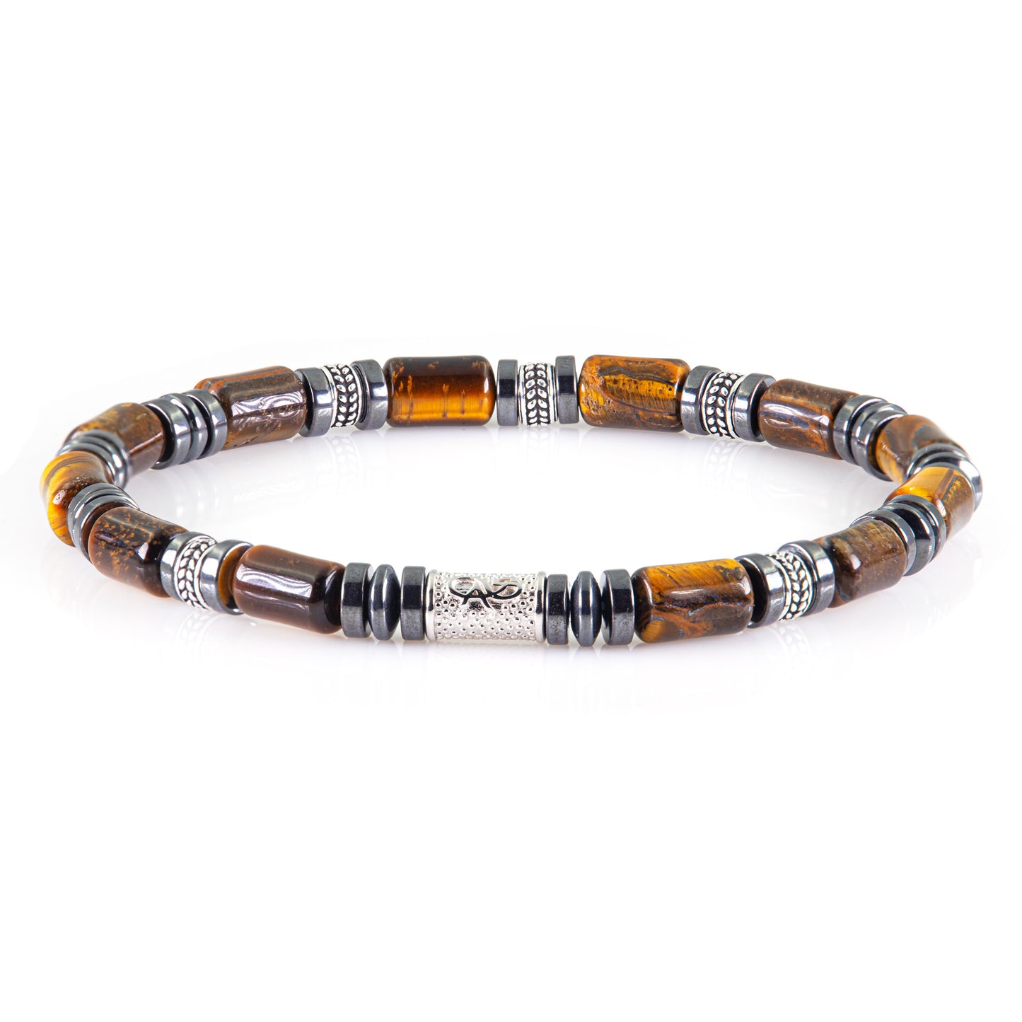 Tigerauge Silver Orzo 6mm 925 Sterling Silber Rohdiniert
