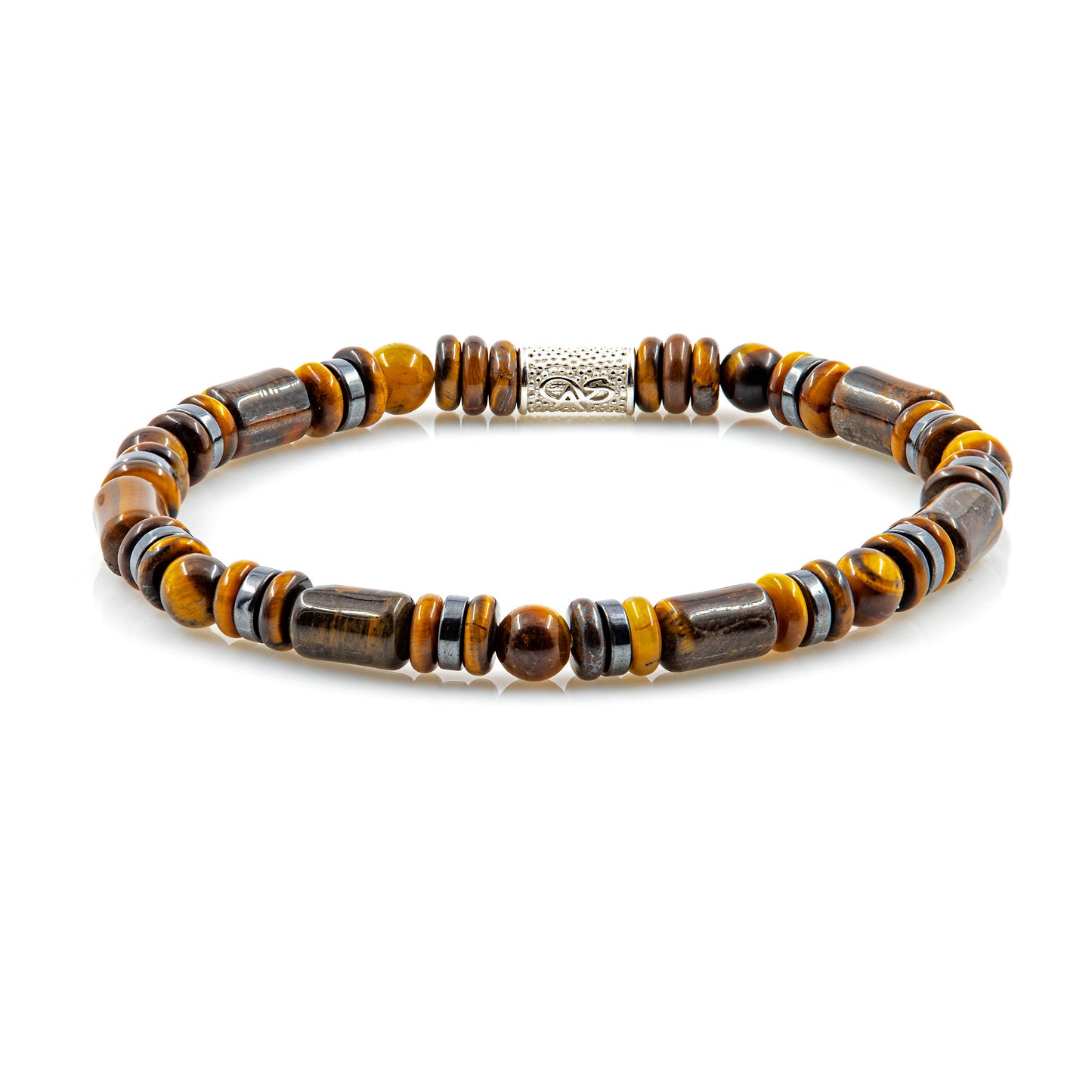 Tigerauge Perlen 6mm Pearl DB 925 Sterling Silber