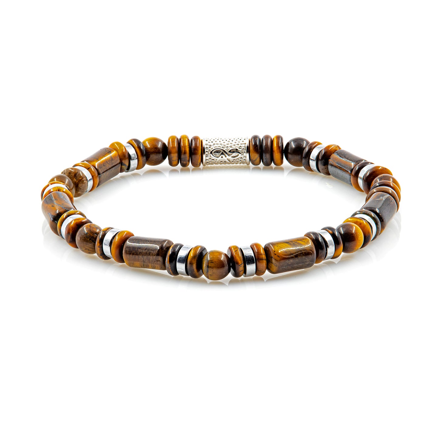 Tigerauge Perlen 6mm Pearl DS 925 Sterling Silber