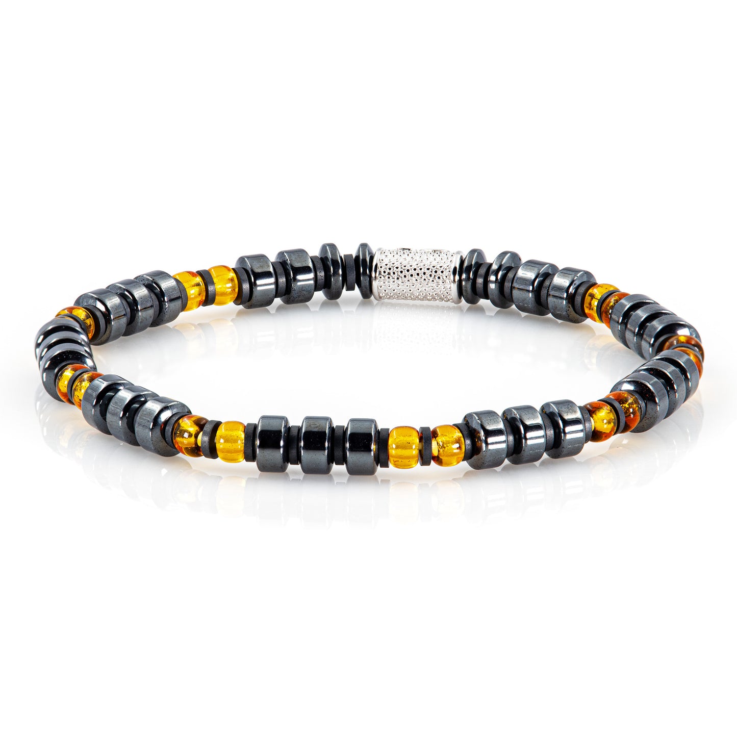 Black Hämatit Miyuki Perlen 925 Sterling Silber Rohdiniert 6mm