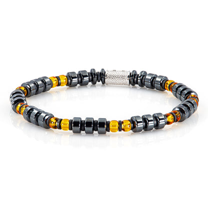 Black Hämatit Miyuki Perlen 925 Sterling Silber Rohdiniert 6mm