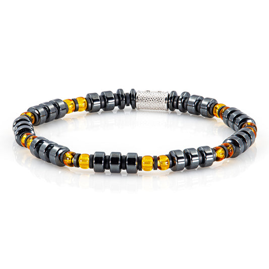 Black Hämatit Miyuki Perlen 925 Sterling Silber Rohdiniert 6mm