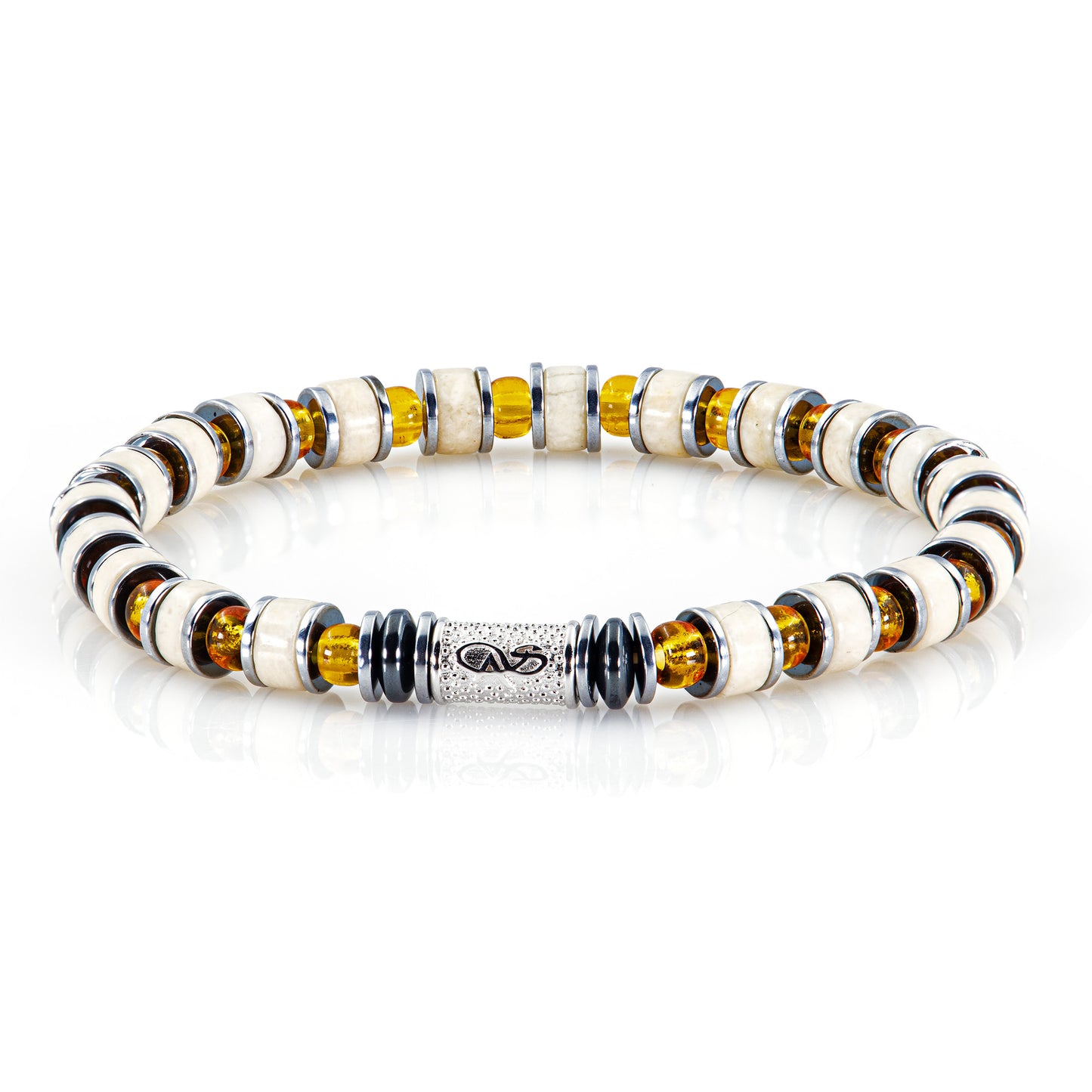 Riverstone Miyuki Perlen 925 Sterling Silber Rohdiniert 6mm