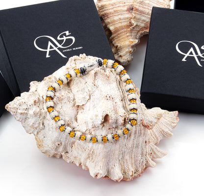 Riverstone Miyuki Perlen 925 Sterling Silber Rohdiniert 6mm