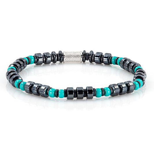 Black Hämatit Miyuki Perlen 925 Sterling Silber Rohdiniert 6mm