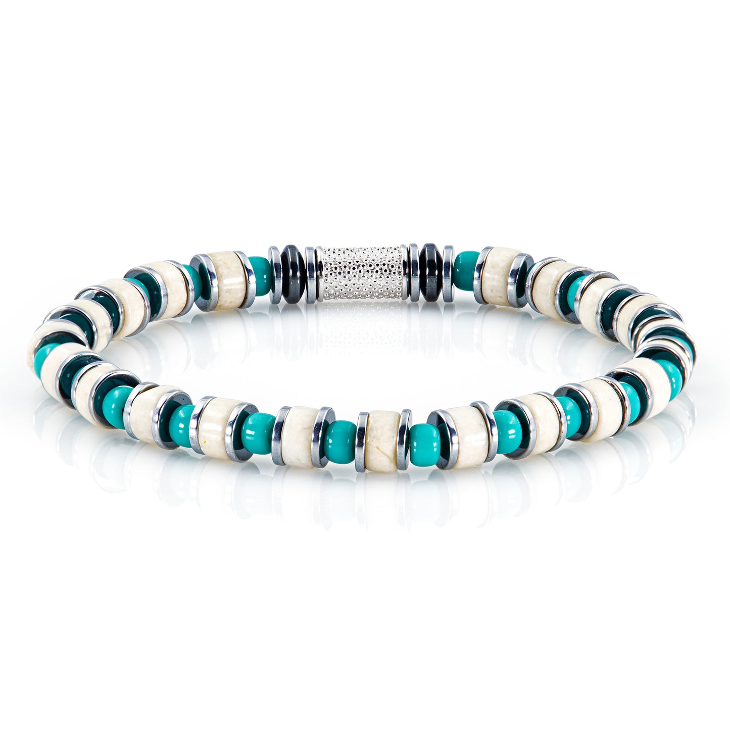 Riverstone Miyuki Perlen 925 Sterling Silber Rohdiniert 6mm