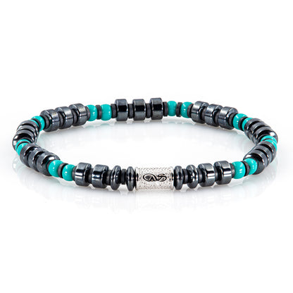 Black Hämatit Miyuki Perlen 925 Sterling Silber Rohdiniert 6mm