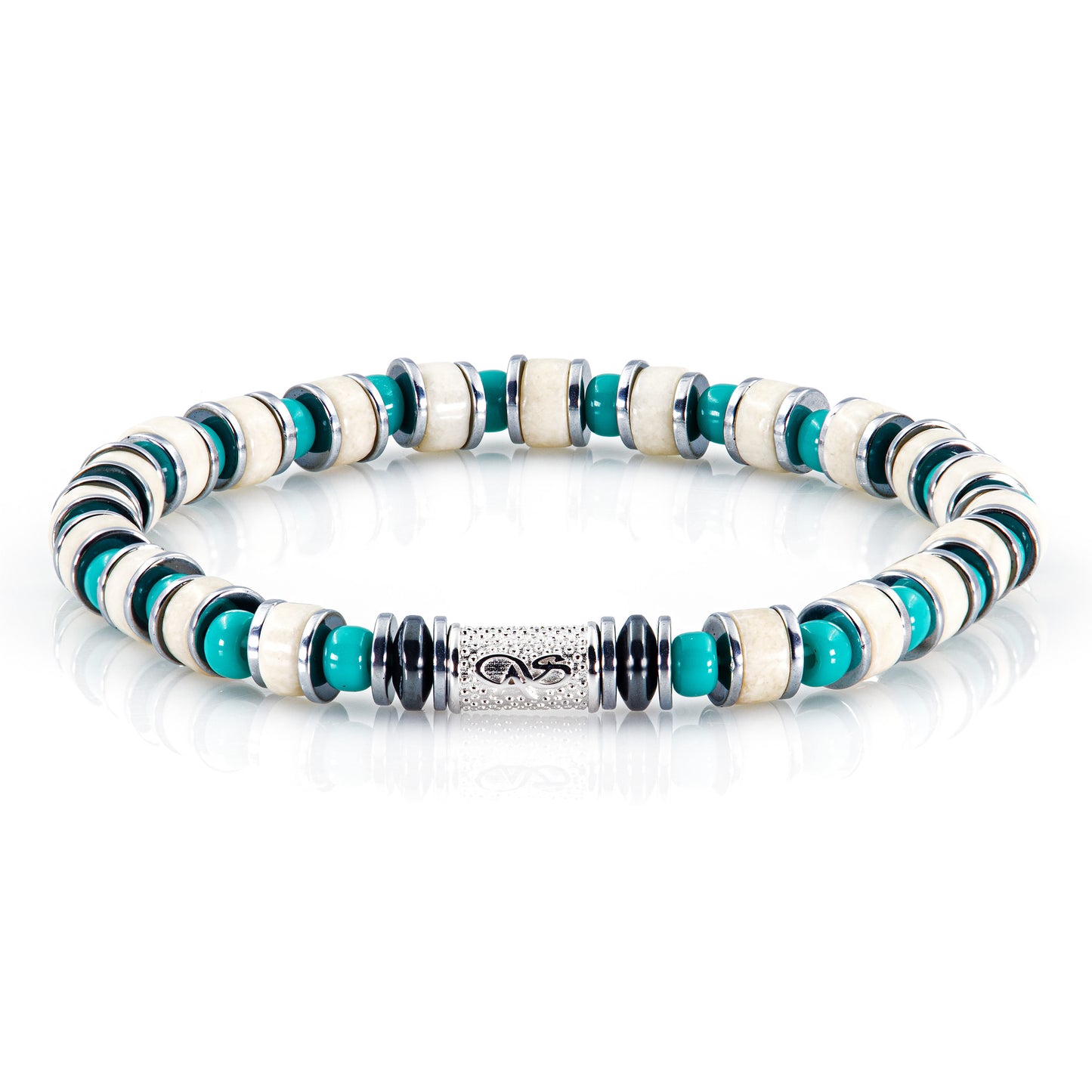 Riverstone Miyuki Perlen 925 Sterling Silber Rohdiniert 6mm