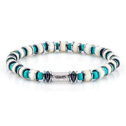 Riverstone Miyuki Perlen 925 Sterling Silber Rohdiniert 6mm