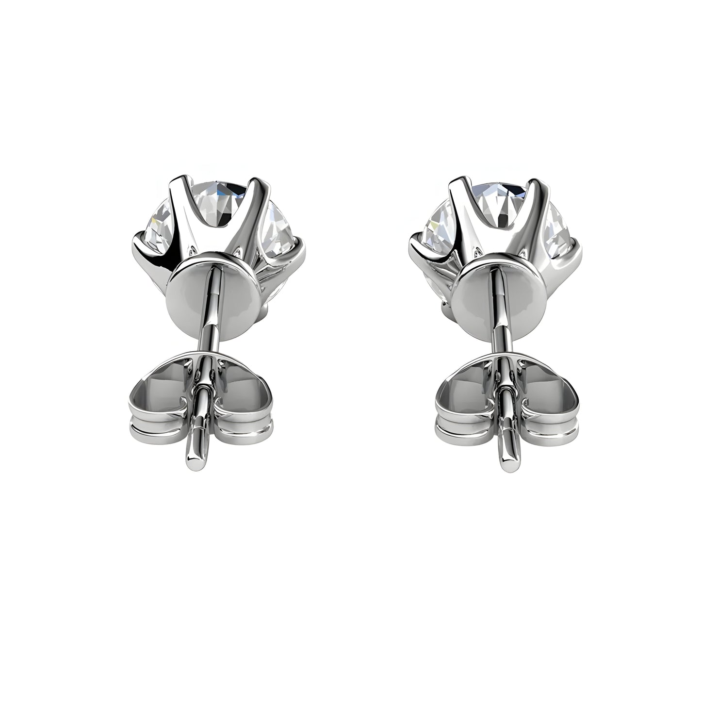 Ohrring 925 Sterling Silber Moissanit Diamant 0,5 Karat